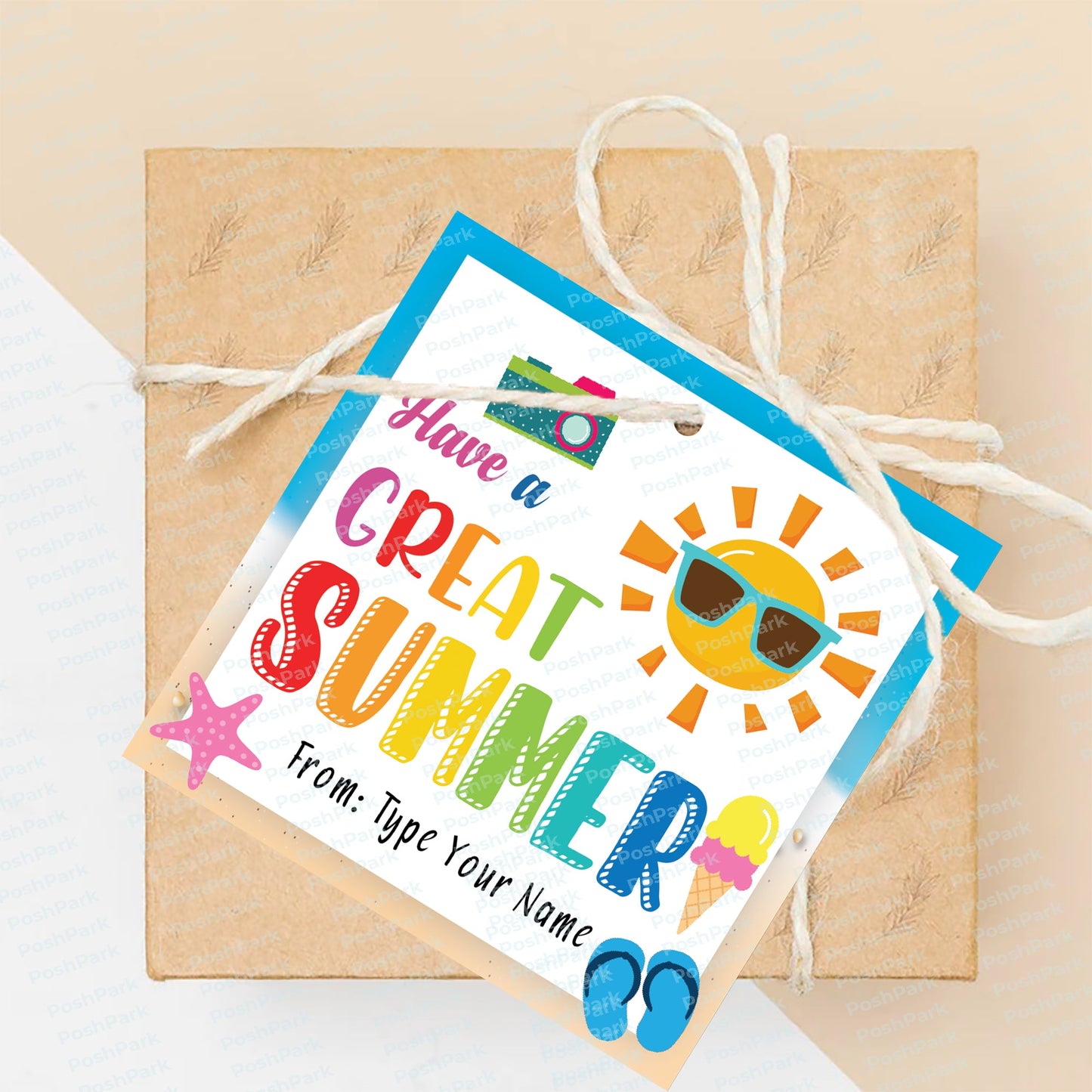 Editable Sun Summer Gift Tags, Have a Great Summer Gift Tag, End Of School Year Tag