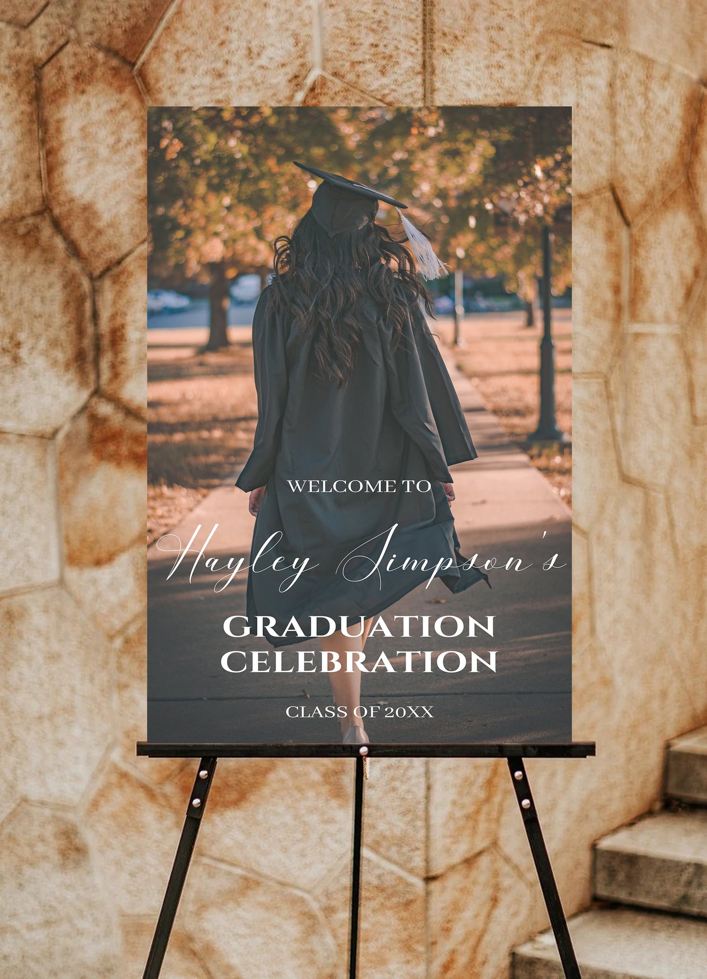 Graduation Welcome Sign With Photo | Grad Welcome Party Poster
