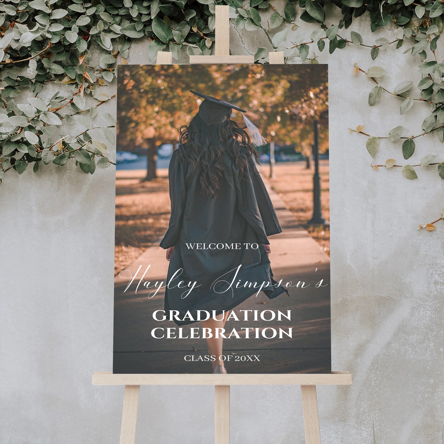 Graduation Welcome Sign With Photo | Grad Welcome Party Poster