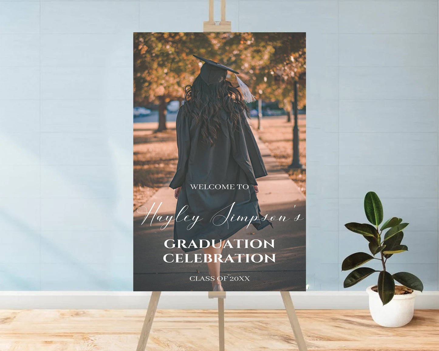 Graduation Welcome Sign With Photo | Grad Welcome Party Poster