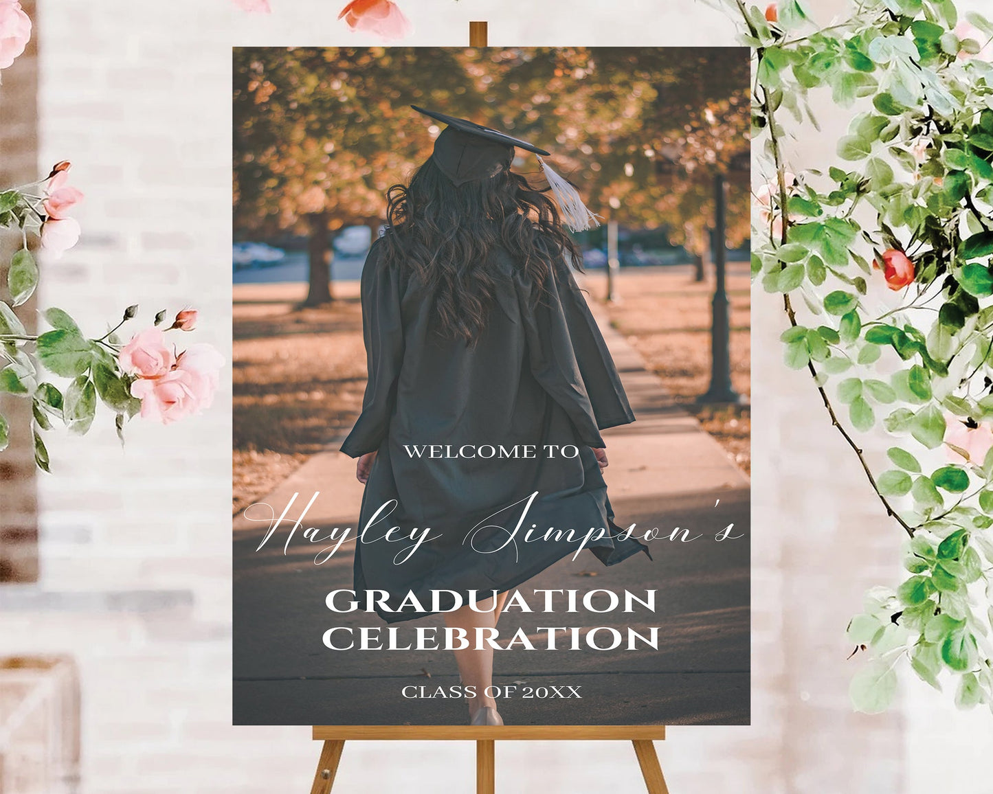 Graduation Welcome Sign With Photo | Grad Welcome Party Poster