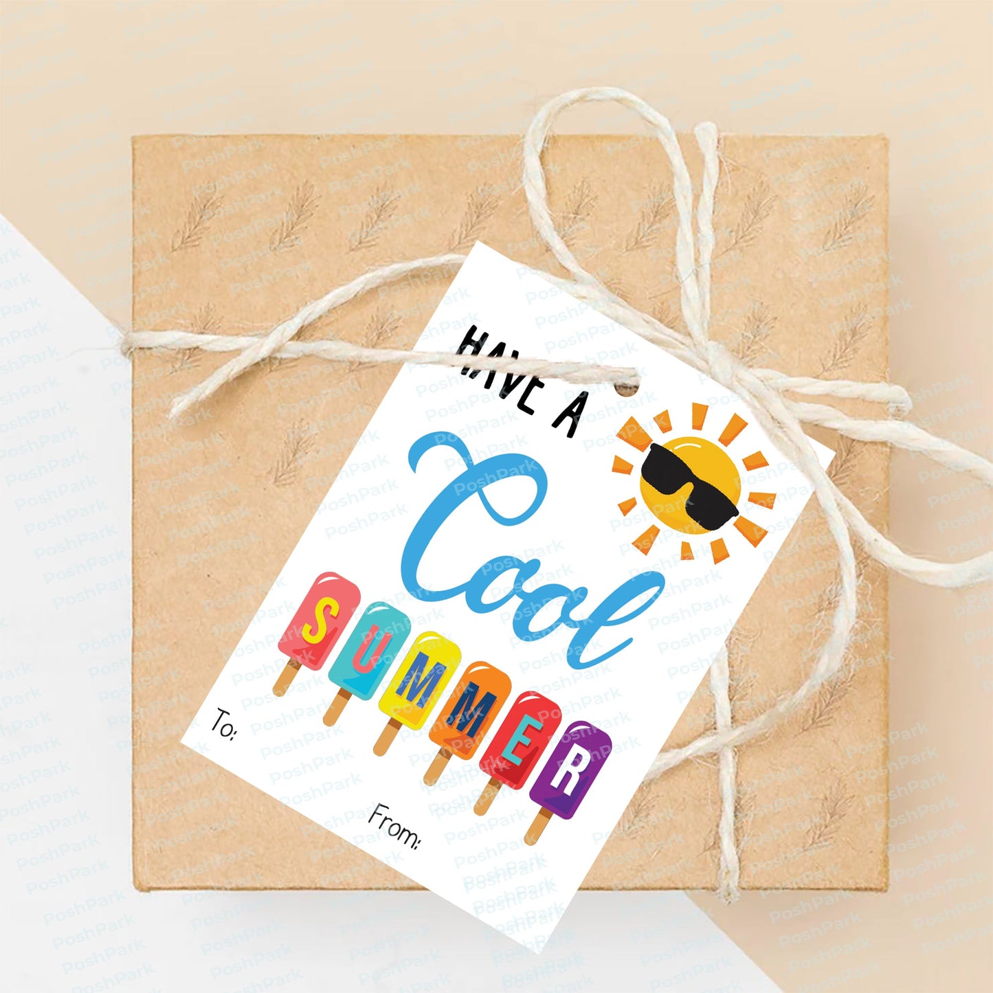 Printable Have a Cool Summer Ice Pop Tag, PDF End of Year Gift Tag for Students, Treat Tag Favor Label