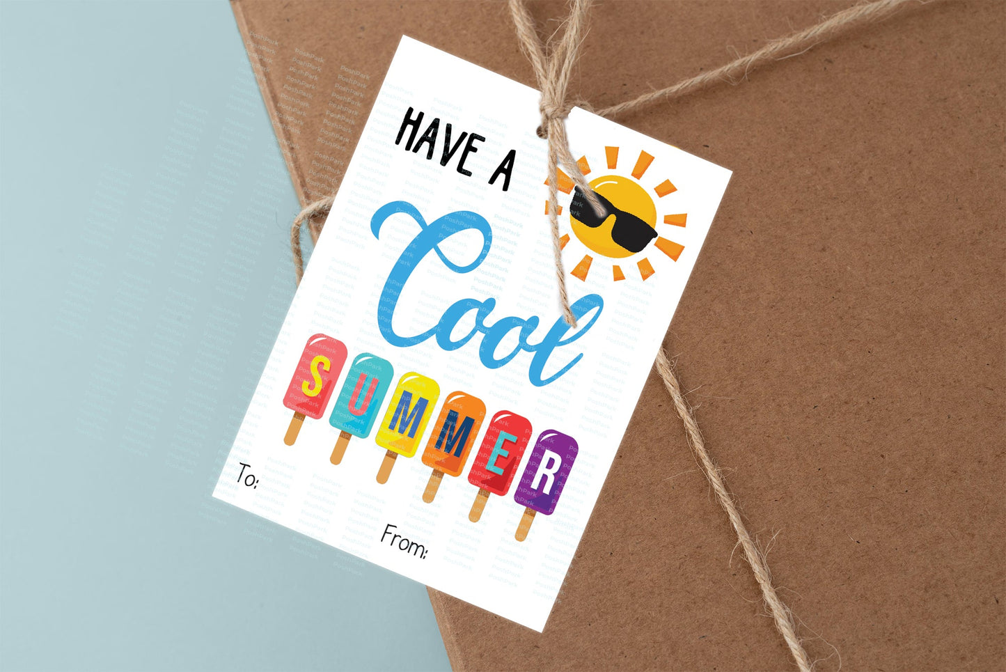 Printable Have a Cool Summer Ice Pop Tag, PDF End of Year Gift Tag for Students, Treat Tag Favor Label
