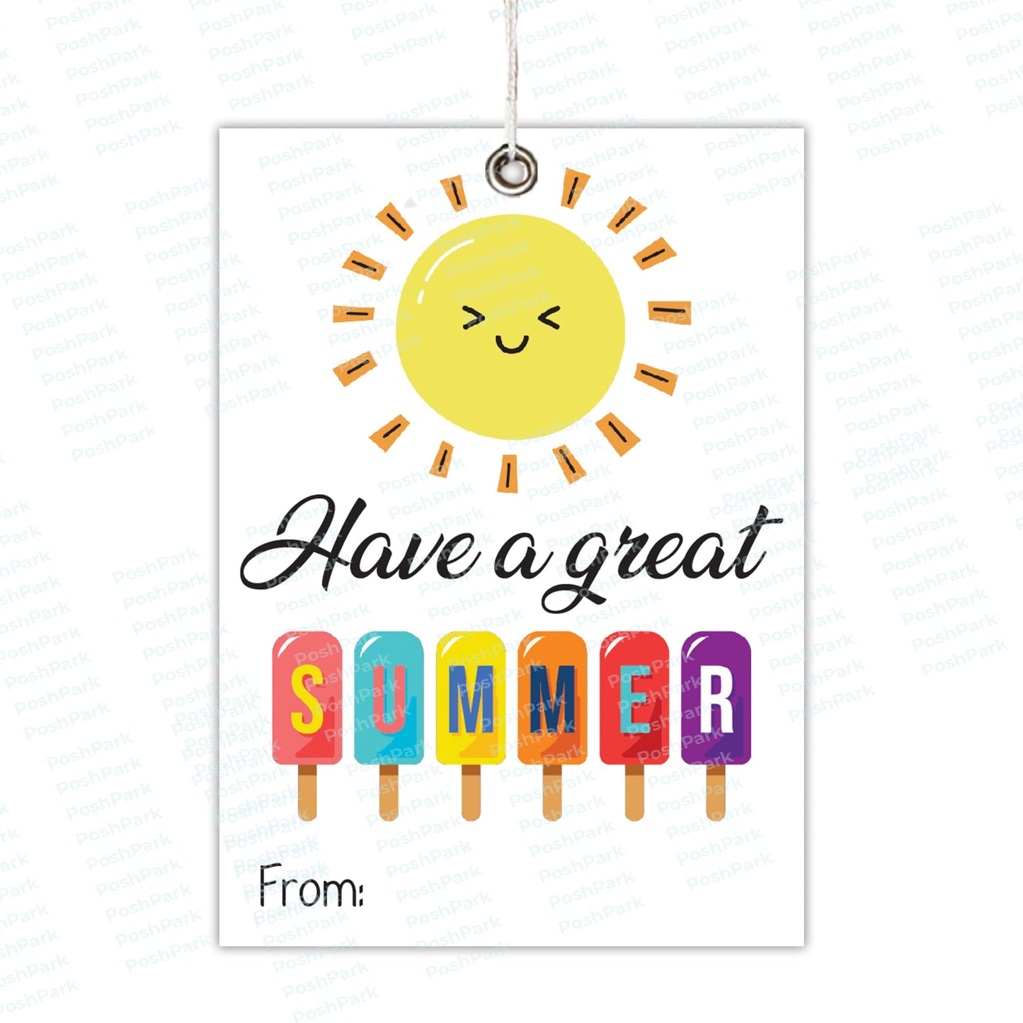 Printable Have A Great Summer Gift Tag, PDF End of School Gift Tag, Teacher Gift Tag