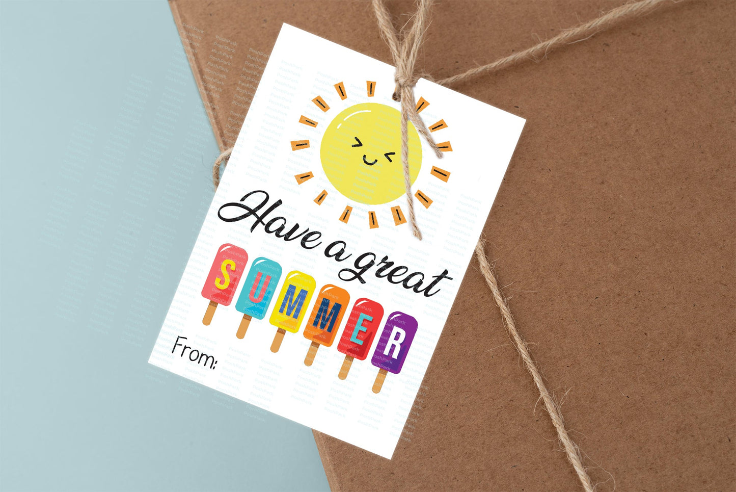 Printable Have A Great Summer Gift Tag, PDF End of School Gift Tag, Teacher Gift Tag