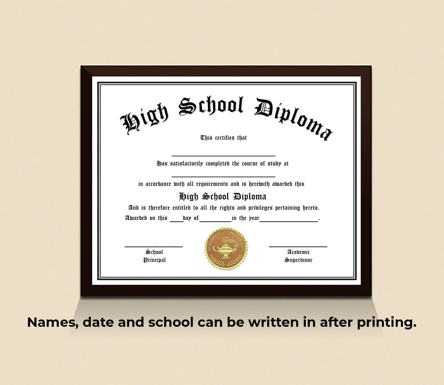 Printable Blank PDF Home High School Diploma Certificate Template