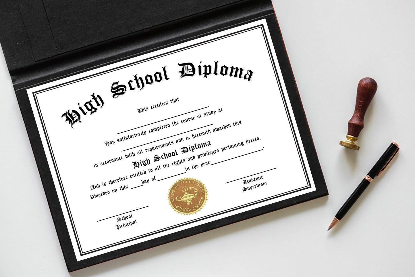 Printable Blank PDF Home High School Diploma Certificate Template