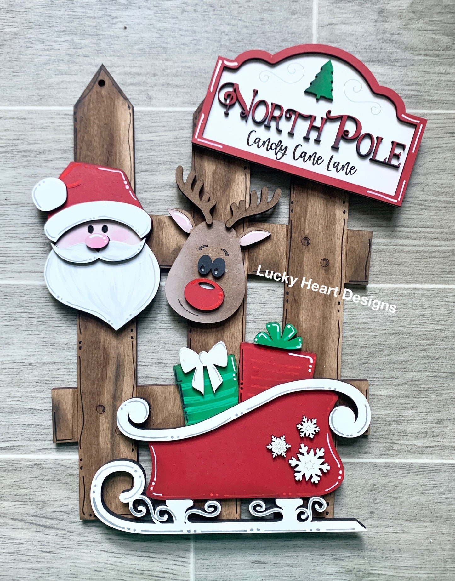 Christmas Interchangeable Fence Bundle File SVG, Gnome Santa Holiday, Glowforge, LuckyHeartDesignsCo