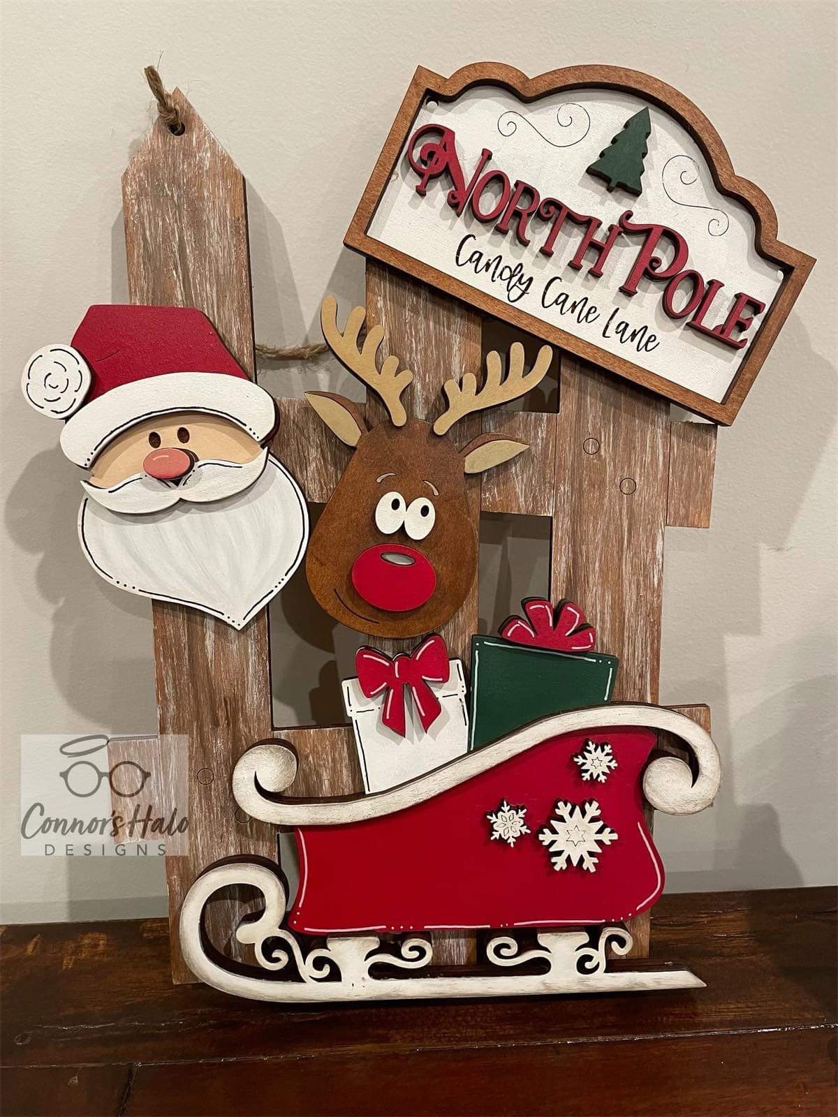 Christmas Interchangeable Fence Bundle File SVG, Gnome Santa Holiday, Glowforge, LuckyHeartDesignsCo