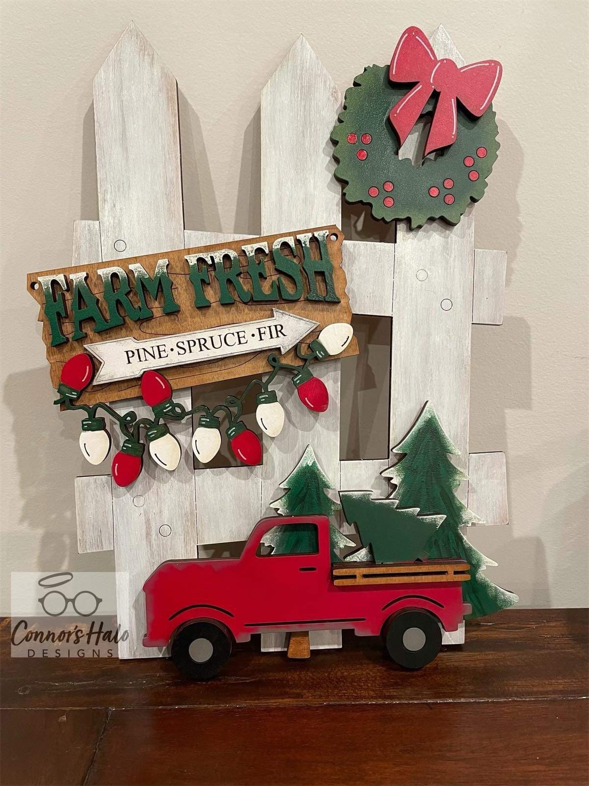 Christmas Interchangeable Fence Bundle File SVG, Gnome Santa Holiday, Glowforge, LuckyHeartDesignsCo